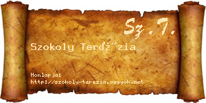 Szokoly Terézia névjegykártya
